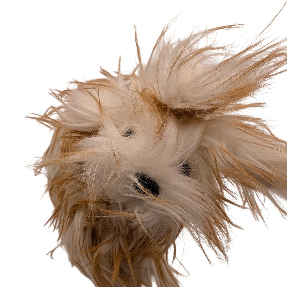 Battat Yorkie Small dog breed white brown shag flully dog 6x7 inch lrg tush tag
